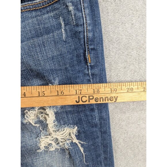 Abercombie Fitch Jeans Womens Size 4 Distressed Whiskers Stretch Ankel - Picture 5 of 15
